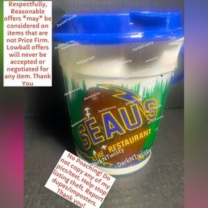 Extremely Rare Junior Seau The Restaurant The Bucket Junior Souvenir AUTO SIGN..